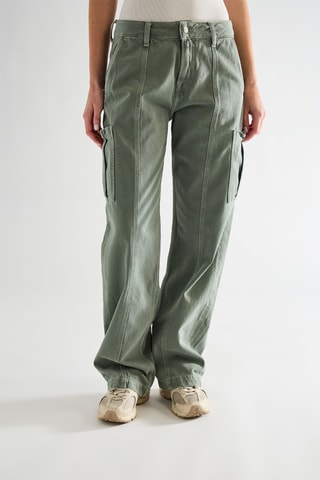 Jeans cargo - Verde oliva