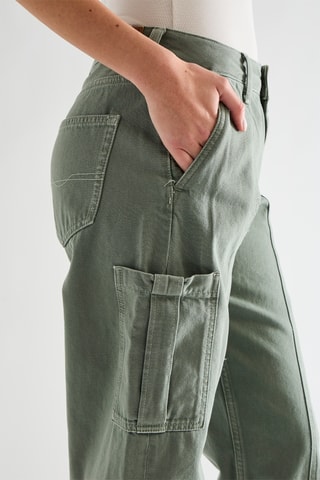 Jeans cargo - Verde oliva