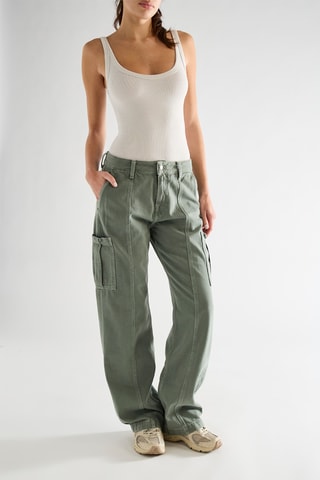 Jeans cargo - Verde oliva