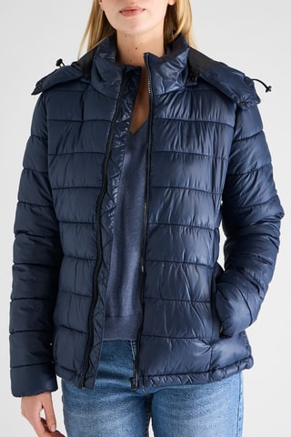 Piumino con cappuccio - Navy