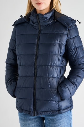 Piumino con cappuccio - Navy