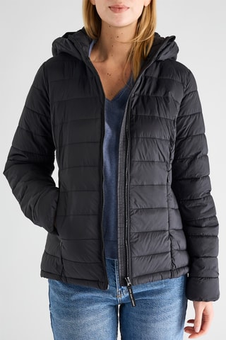 Piumino con cappuccio - Nero