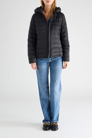 Piumino con cappuccio - Nero