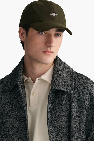 Casquette en laine - Vert foncé