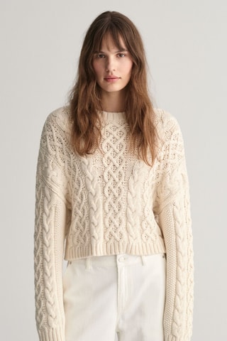 Biologisch katoenen Trui Relaxed Fit - Ecru