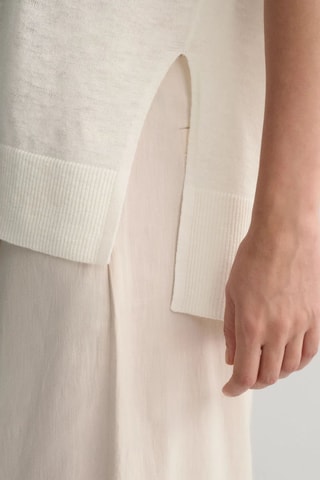 Zijde Trui Relaxed Fit - Ecru