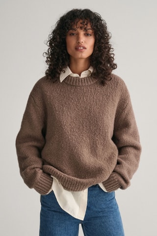 Wollen Trui Relaxed Fit - Bruin