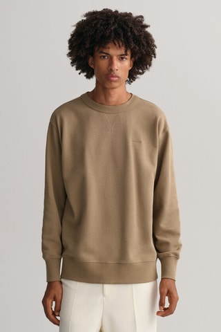 Biologisch Katoenen Sweater Relaxed - Taupe