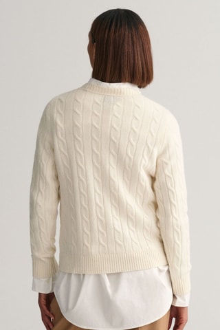 Pull regular en laine - Crème