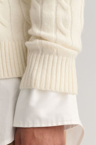 Pull regular en laine - Crème