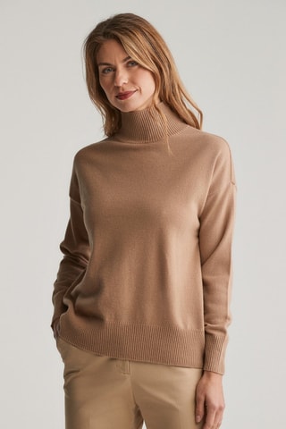 Pull regular en laine - Beige