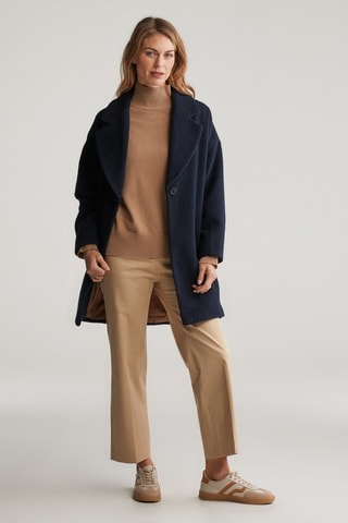 Pull regular en laine - Beige