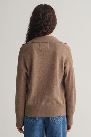 Pull regular en laine - Marron
