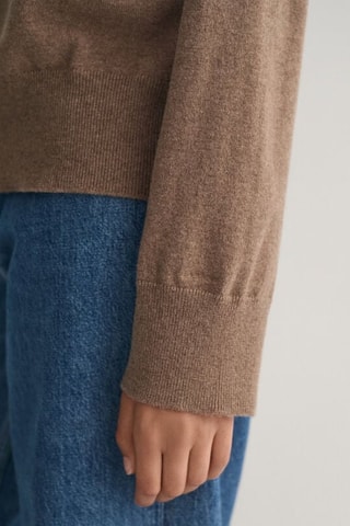 Pull regular en laine - Marron