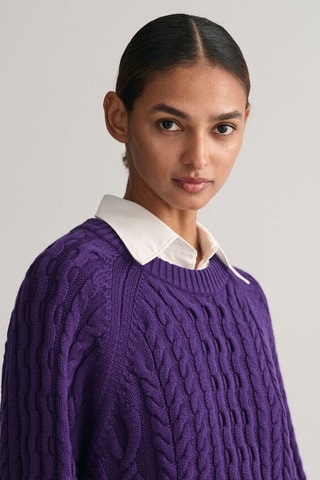 Pull oversize en laine mérinos - Violet
