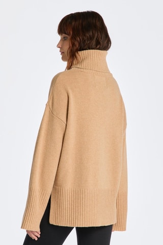 Pull relaxed en laine - Beige