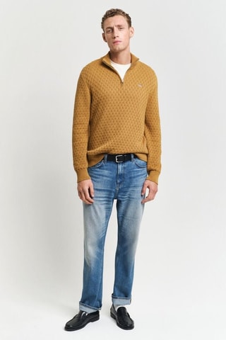 Pull regular en coton biologique - Moutarde