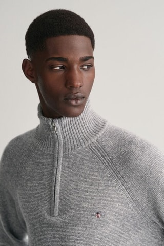 Pull relaxed en laine - Gris