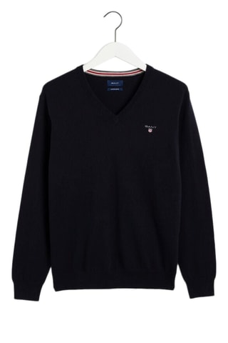 Pull regular en laine - Bleu marine