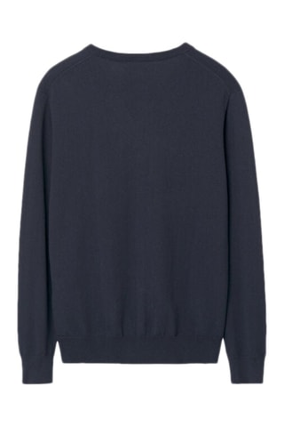 Pull regular en laine - Bleu marine