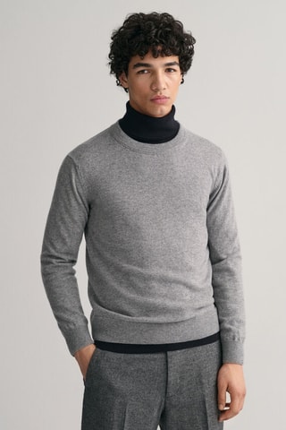 Kasjmier Trui - Gemêleerd Lichtgrijs
