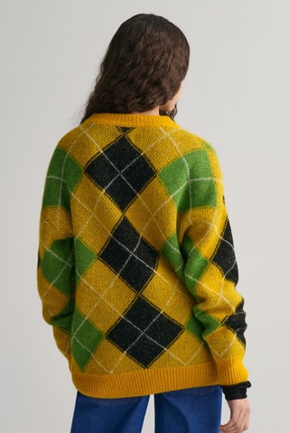 Alpacawollen en Lamswollen Trui - Geel en Lichtgroen