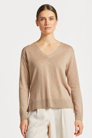 Pull en lin et soie - Beige