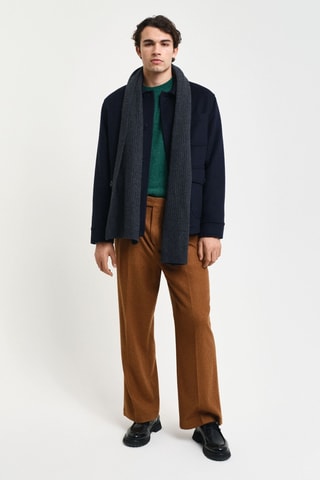 Wollen Trui - Gemêleerd Pauwblauw