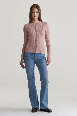 Biologisch Katoenen en Merinonswollen Vest - Roze