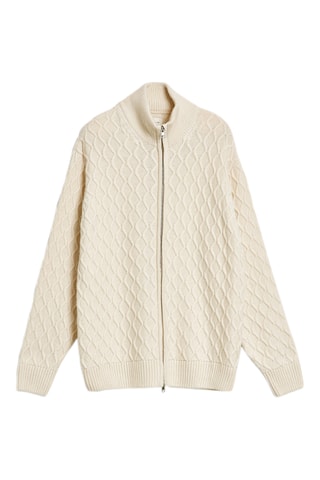 Biologisch Katoenen en Wollen Vest - Ecru