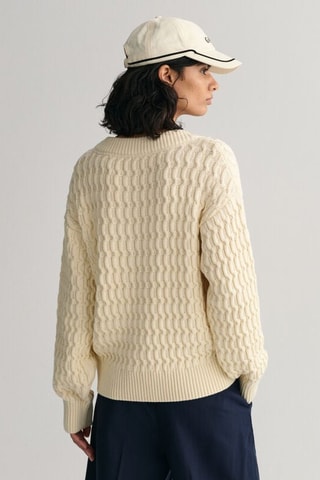 Gilet relaxed en coton biologique - Crème