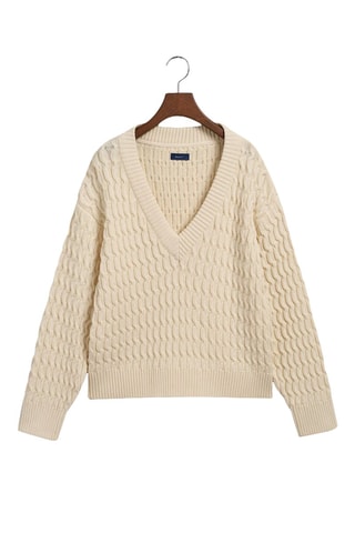 Gilet relaxed en coton biologique - Crème