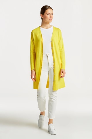 Zijde Vest Relaxed Fit - Geel