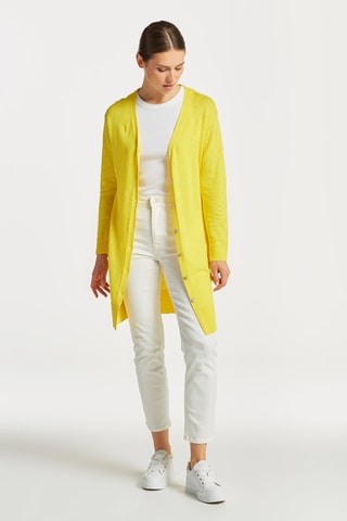 Zijde Vest Relaxed Fit - Geel