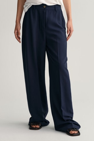 Broek Wide Legs - Marineblauw