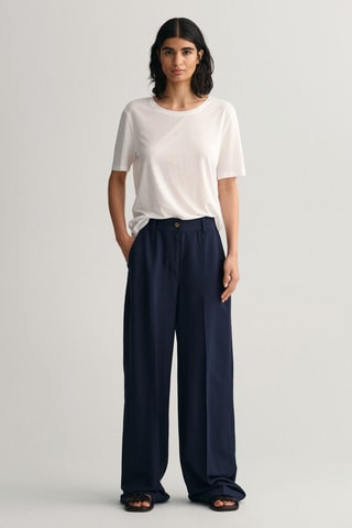 Broek Wide Legs - Marineblauw