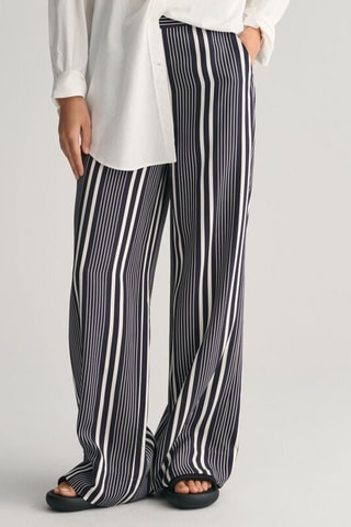 Broek Wide Legs - Marineblauw