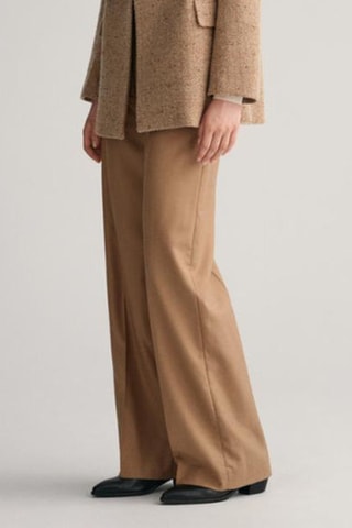 Wollen Broek Hoge Taille - Beige