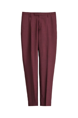 Wollen Broek Slim Fit - Bordeauxrood