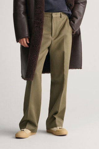 Wollen Chino Relaxed Fit - Kaki