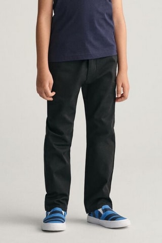 Biologisch Katoenen Chino Regular Fit- Zwart