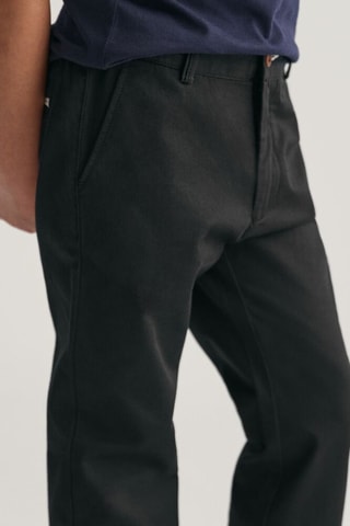Biologisch Katoenen Chino Regular Fit- Zwart