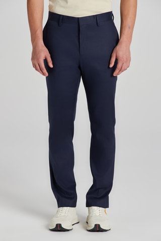 Linnen Broek Slim Fit - Marineblauw