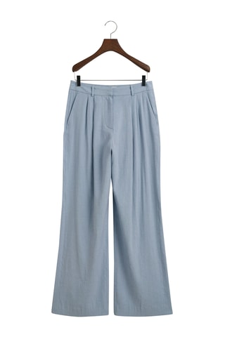 Linnen Broek Hoge Taille - Hemelsblauw