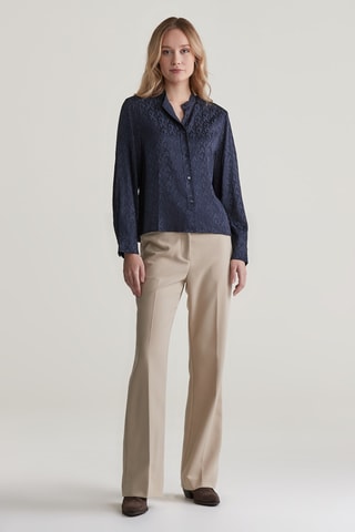 Flare Broek Hoge Taille - Beige