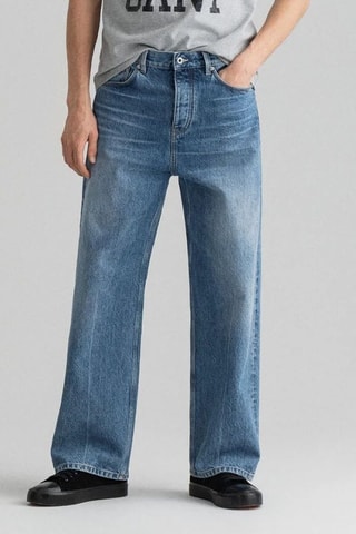 Biologisch Katoenen Jeans Wide Legs - Blauw