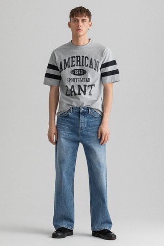 Biologisch Katoenen Jeans Wide Legs - Blauw