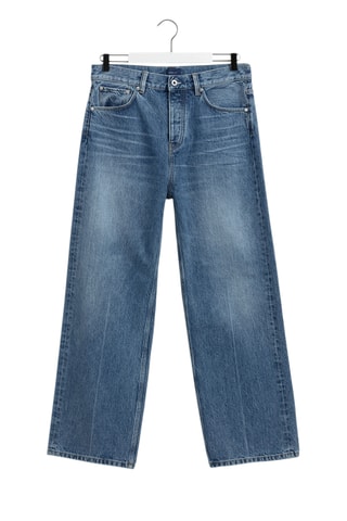 Biologisch Katoenen Jeans Wide Legs - Blauw