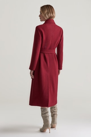 Manteau regular en laine - Rouge bordeaux