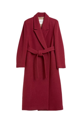 Manteau regular en laine - Rouge bordeaux